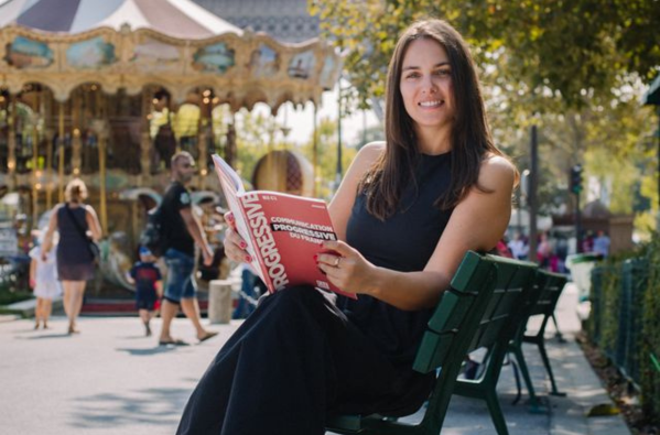 Yasmine reading a book